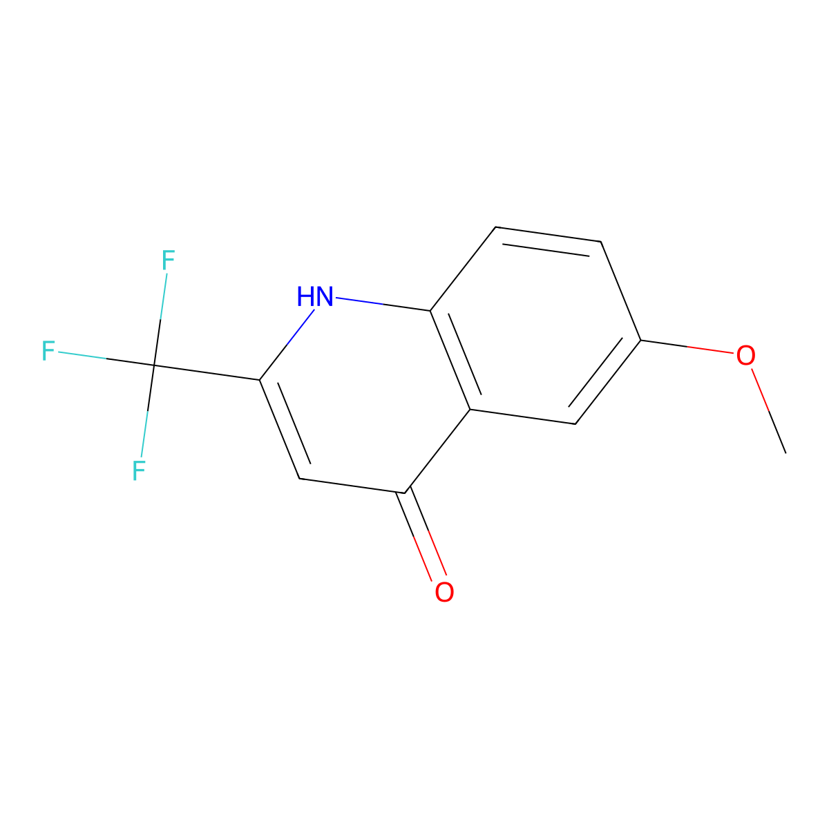 6-Methoxy-2-(trifluoromethyl)quinolin-4-ol molecular structure, CAS 1701-21-9