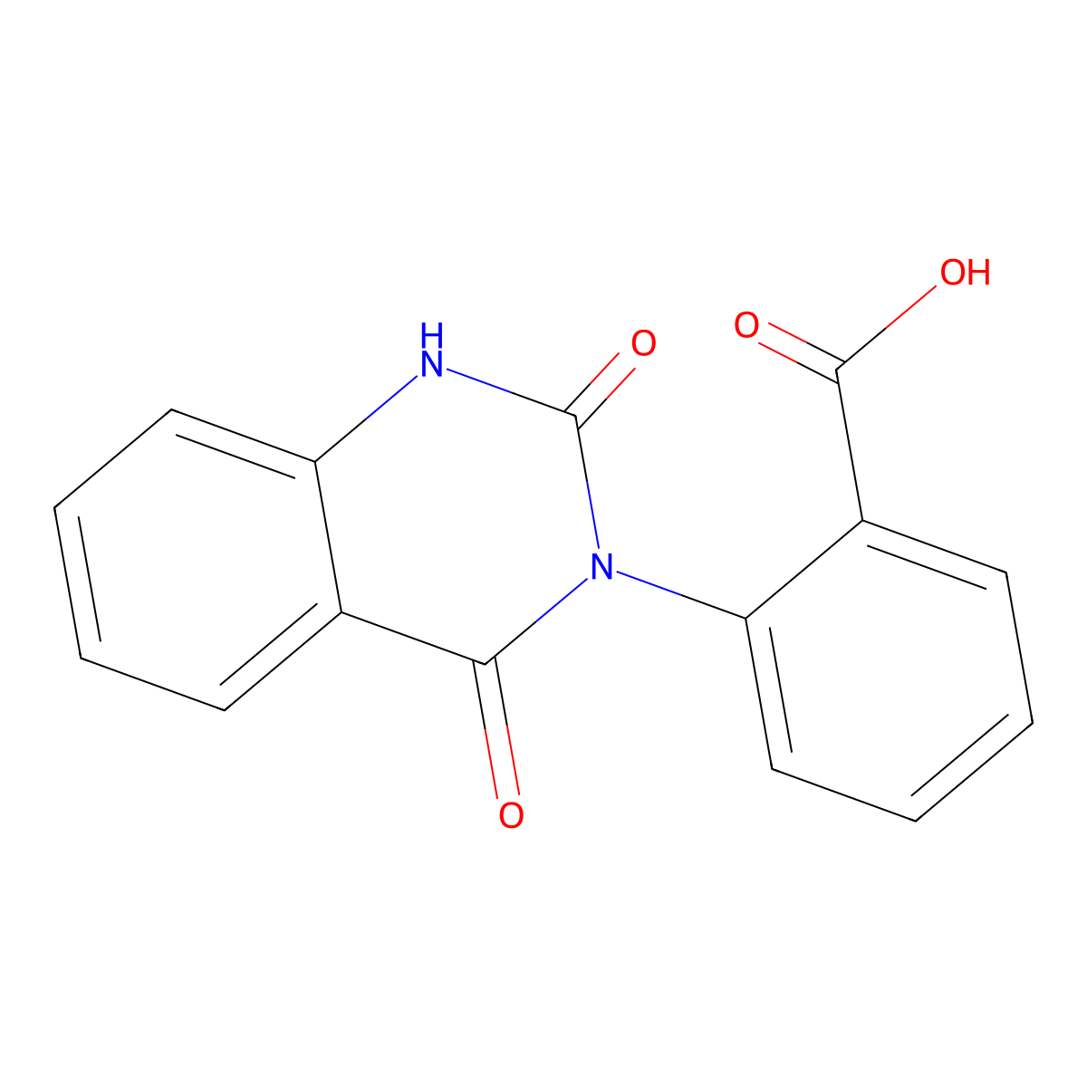 2-(2,4-dioxo-1,4-dihydroquinazolin-3(2H)-yl)benzoic acid molecular structure, CAS 1701-95-7