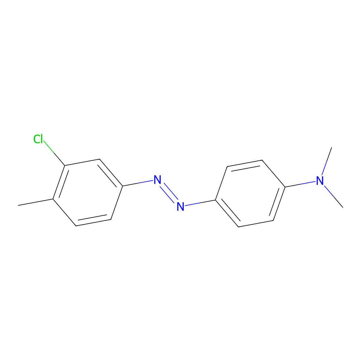 3'-Chloro-4'-methyl-4-dimethylaminoazobenzene molecular structure, CAS 17010-60-5