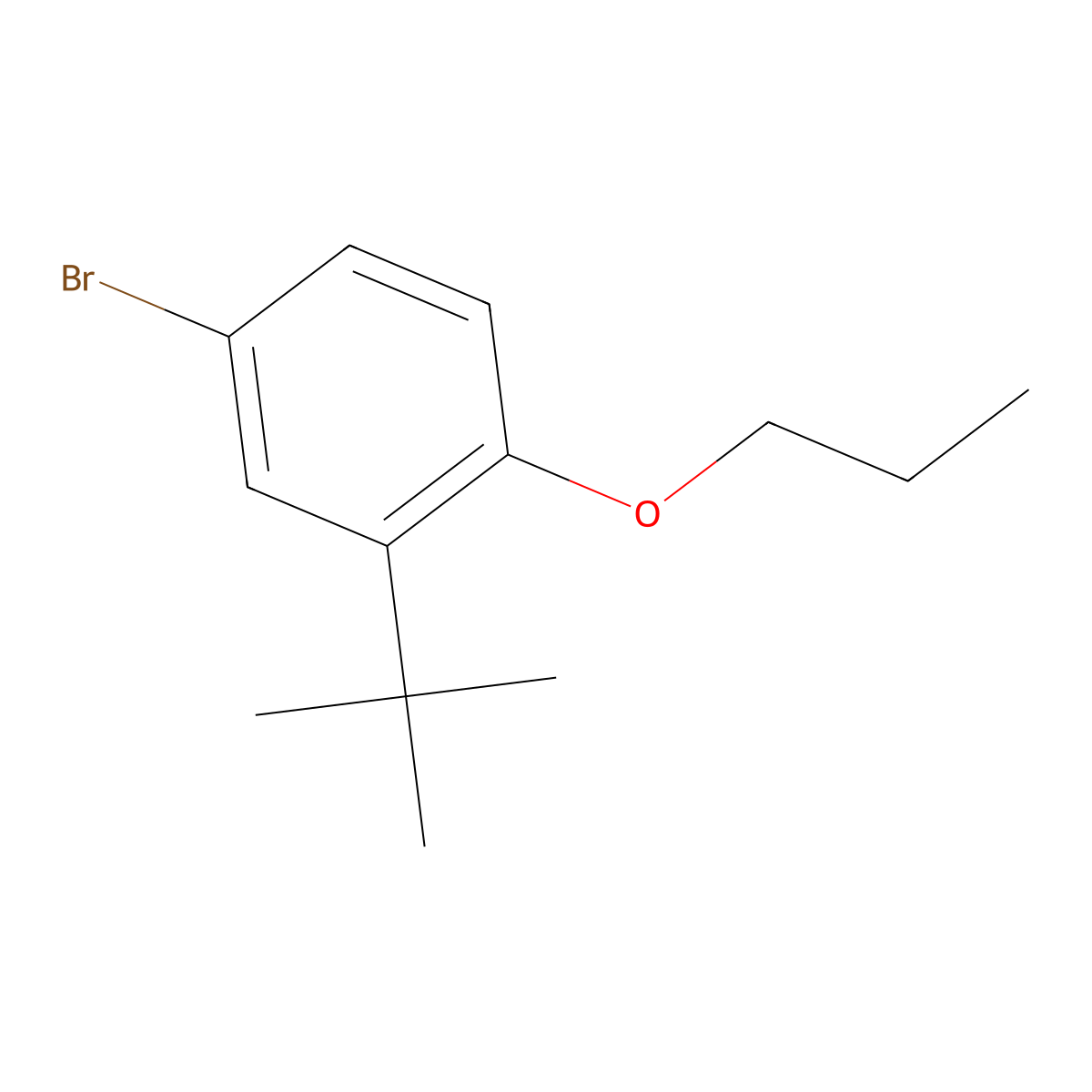 4-Bromo-2-(tert-butyl)-1-propoxybenzene molecular structure, CAS 170100-74-0