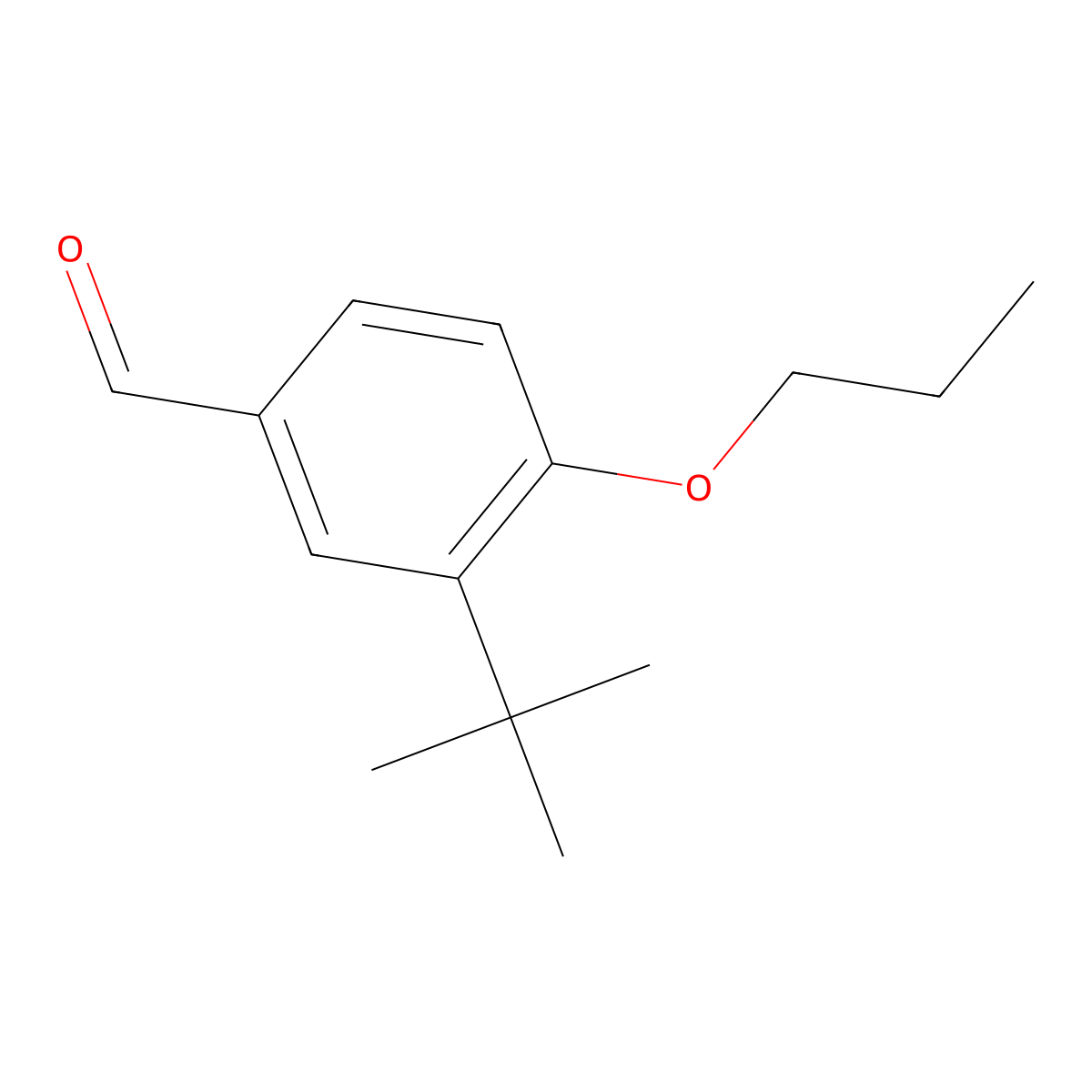 3-(Tert-butyl)-4-propoxybenzaldehyde molecular structure, CAS 170100-75-1