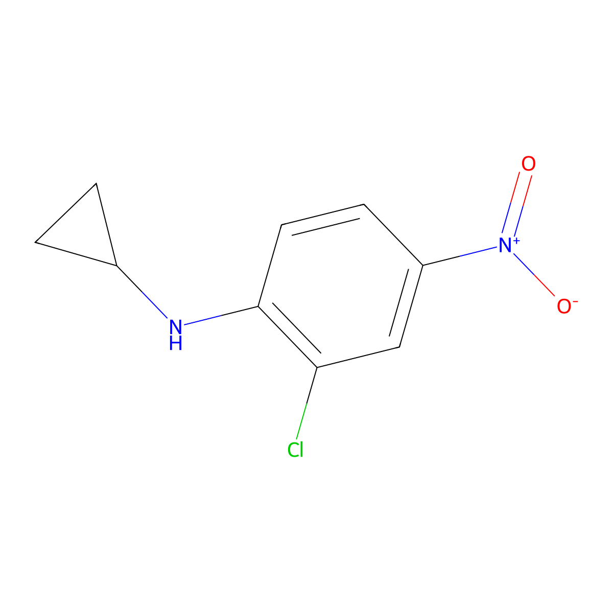 2-Chloro-N-cyclopropyl-4-nitroaniline molecular structure, CAS 170104-39-9