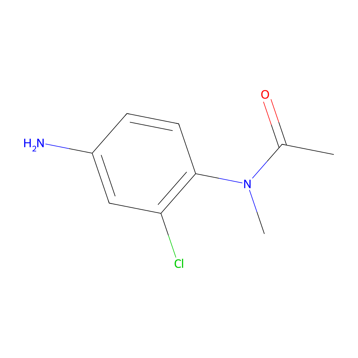 N-(4-amino-2-chlorophenyl)-N-methylacetamide molecular structure, CAS 170104-47-9