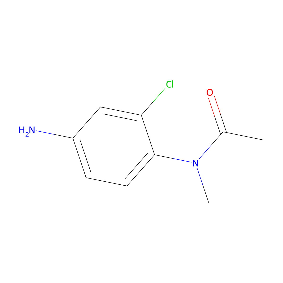 N-(4-amino-2-chlorophenyl)-N-methylacetamide molecular structure, CAS 170104-47-9