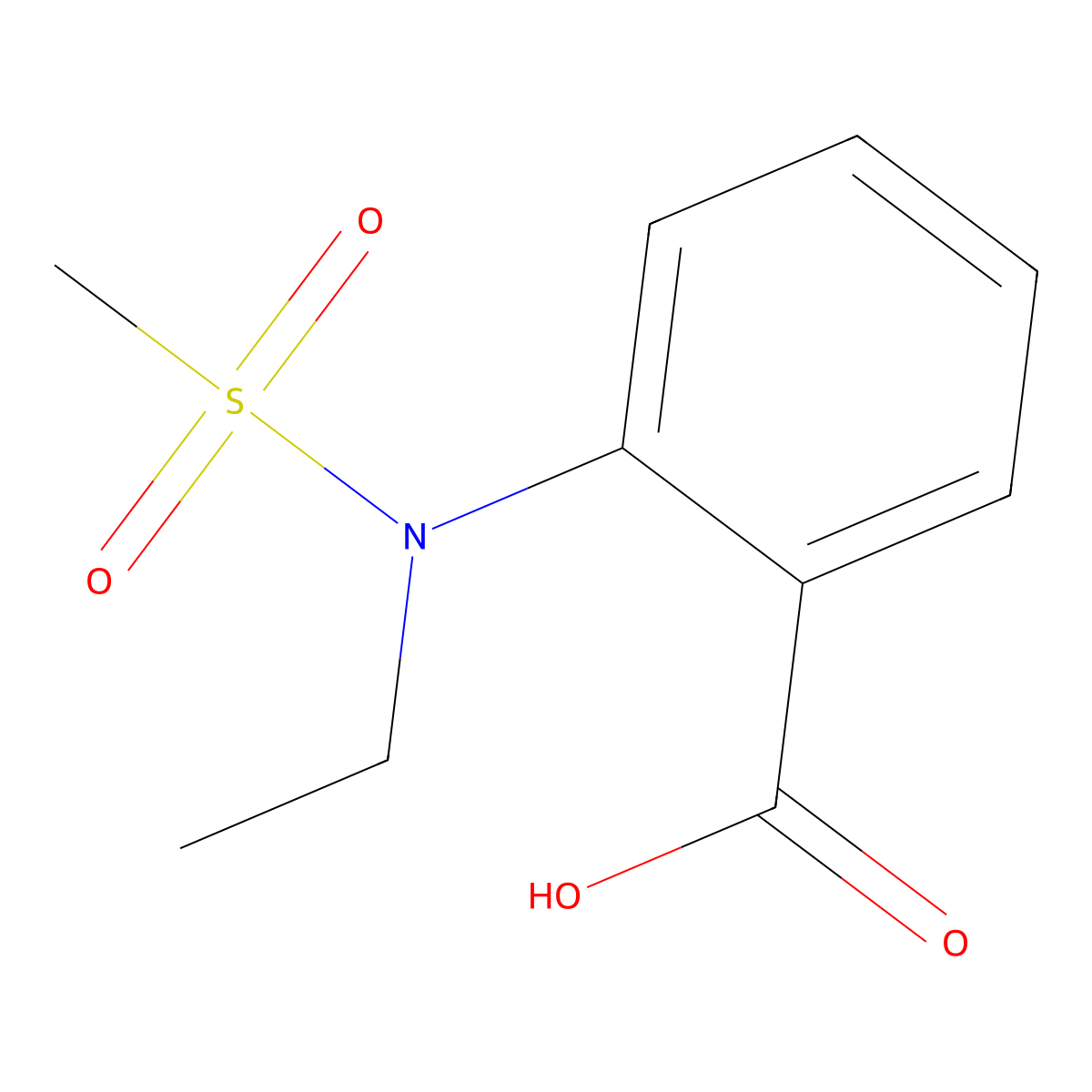 2-(N-Ethylmethanesulfonamido)benzoic acid molecular structure, CAS 170107-90-1