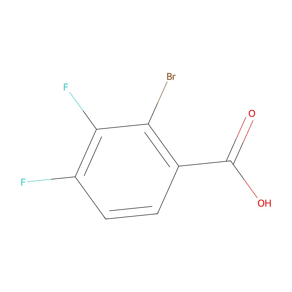 2-Bromo-3,4-difluorobenzoic acid molecular structure, CAS 170108-05-1