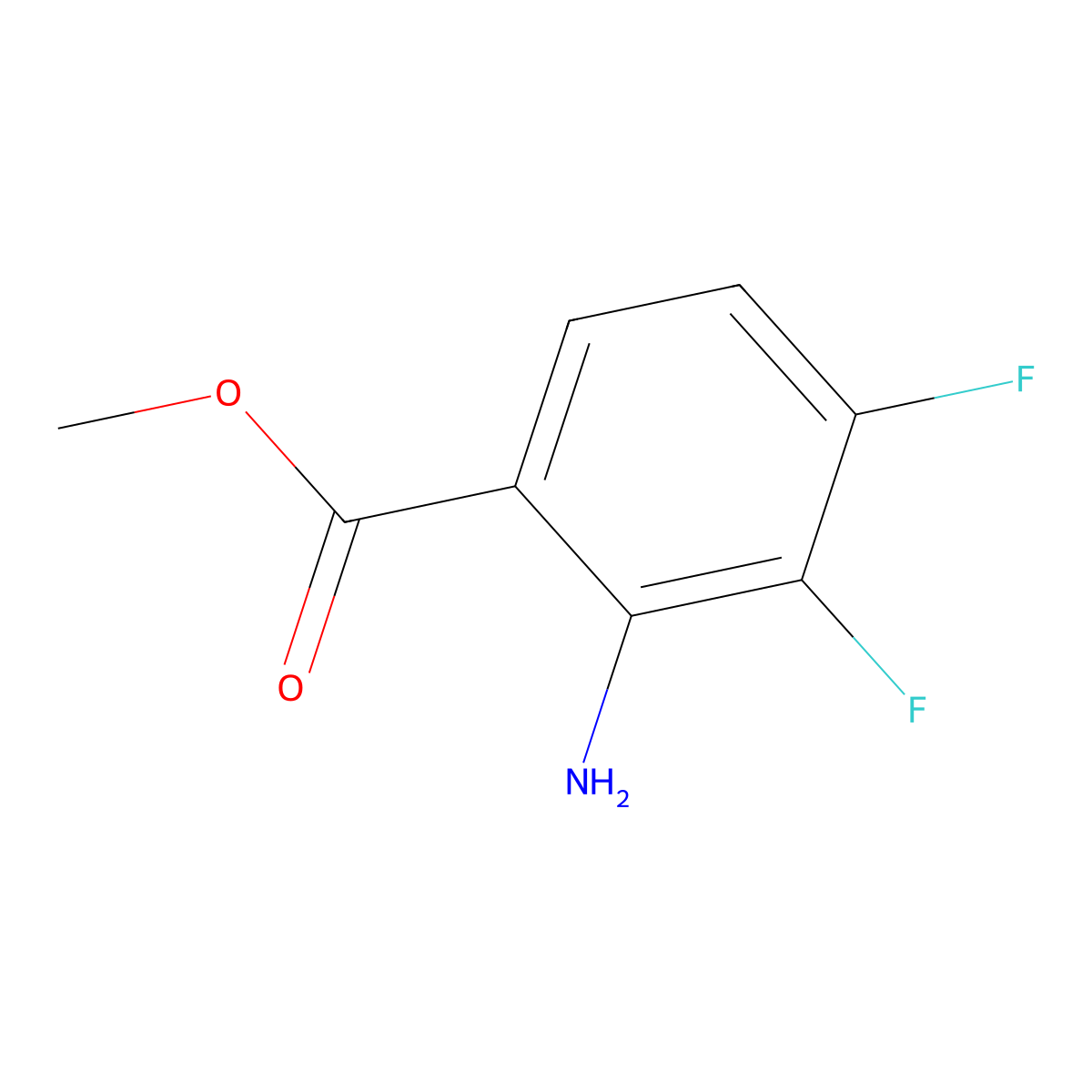Methyl 2-Amino-3,4-difluorobenzoate molecular structure, CAS 170108-07-3
