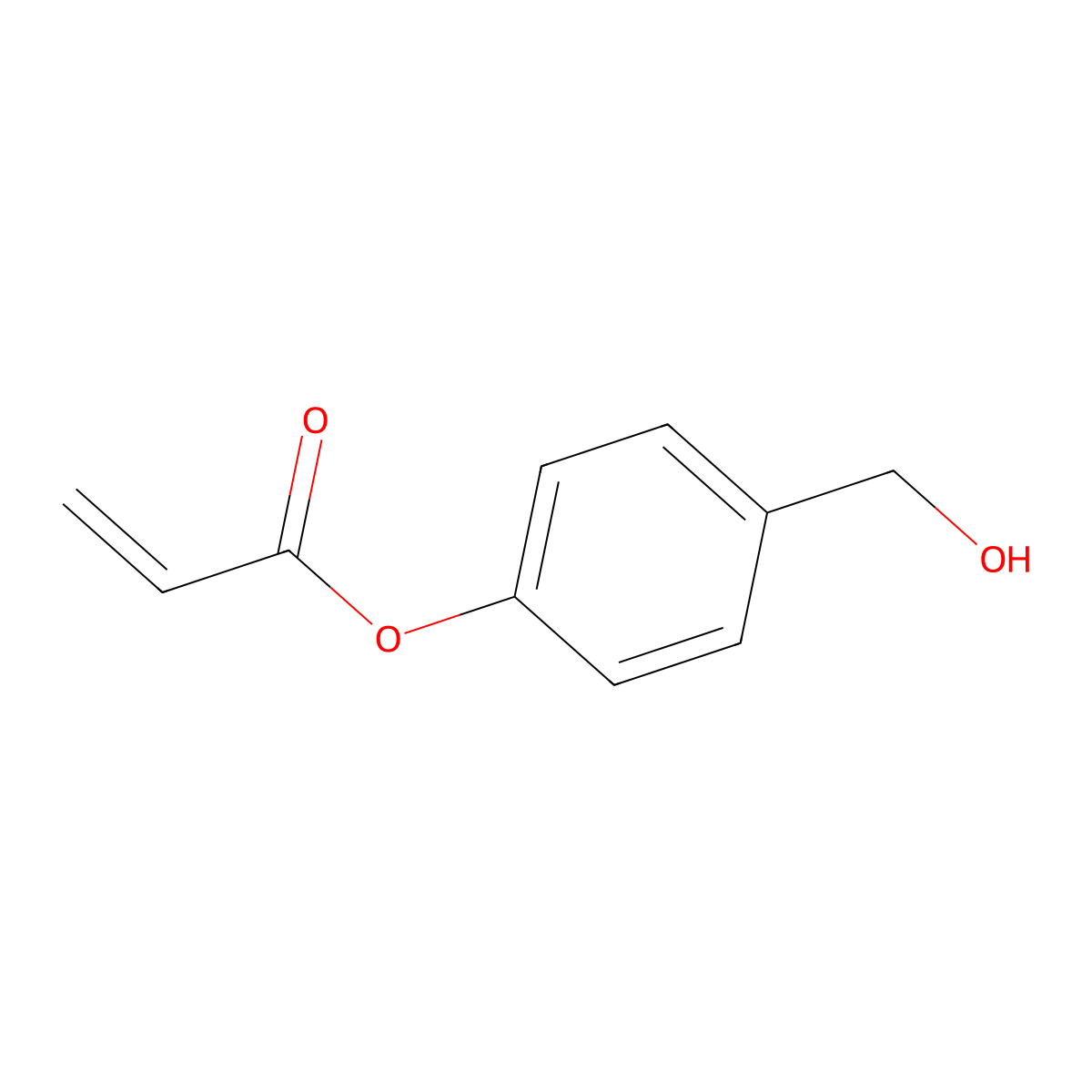 4-(Hydroxymethyl)phenyl prop-2-enoate molecular structure, CAS 170108-96-0