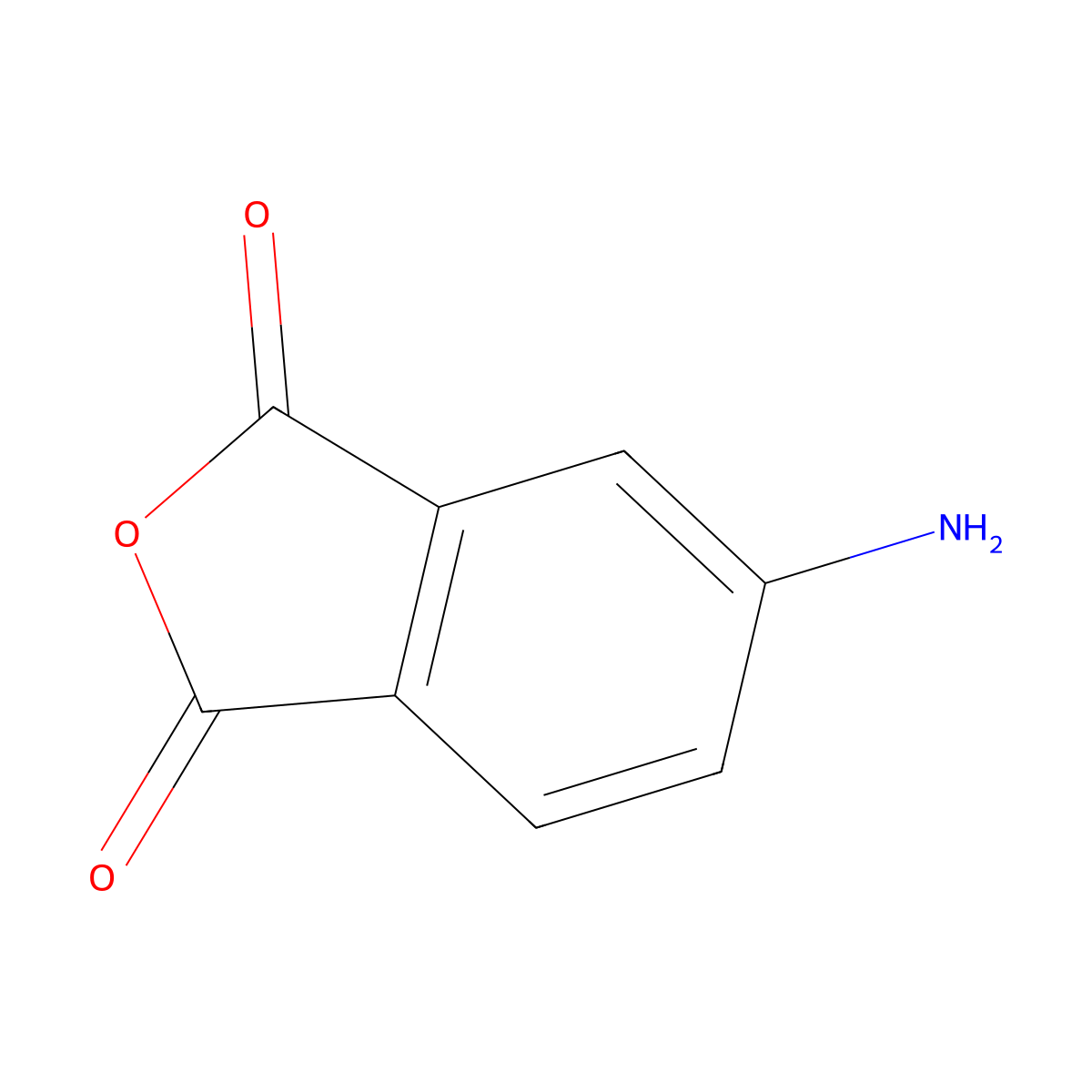 4-Aminophthalic anhydride molecular structure, CAS 17011-53-9