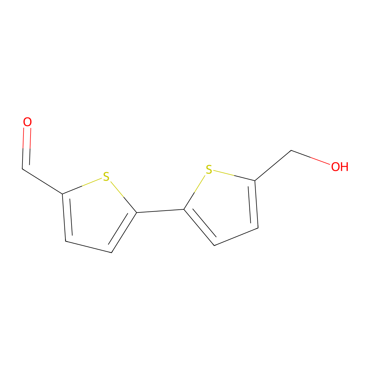 5-Hydroxymethyl-5'-formyl-2,2'-bithiophene molecular structure, CAS 170110-95-9