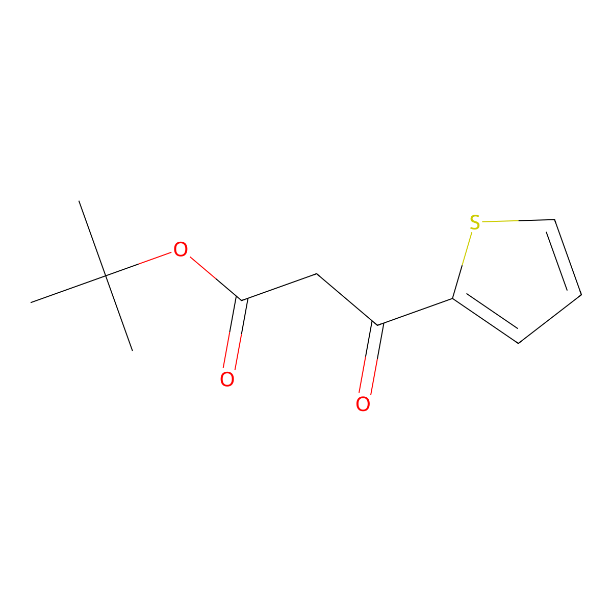 tert-Butyl 3-oxo-3-(thiophen-2-yl)propanoate molecular structure, CAS 170115-17-0