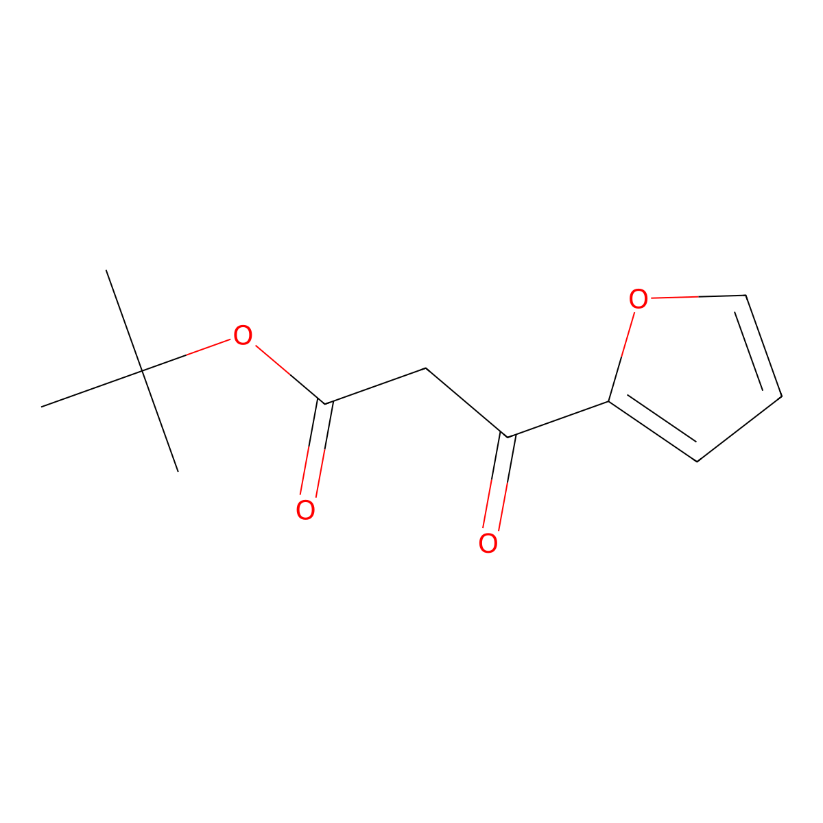 b-Oxo-2-furanpropanoic acid tert-butyl ester molecular structure, CAS 170115-18-1