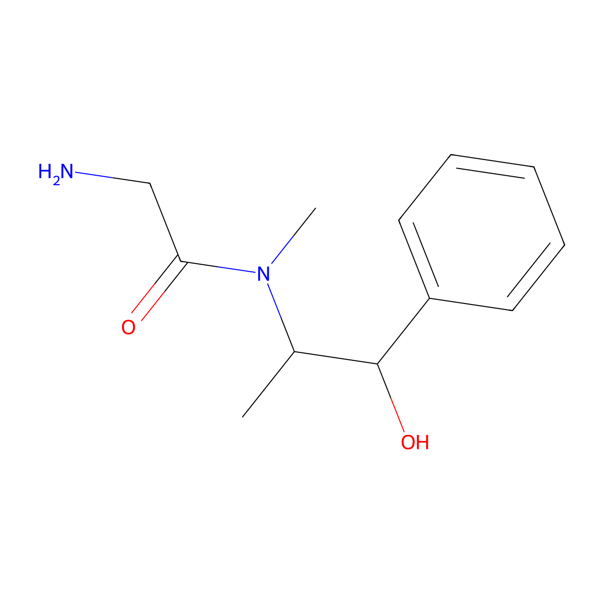 2-amino-N-(1-hydroxy-1-phenylpropan-2-yl)-N-methylacetamide molecular structure, CAS 170115-96-5