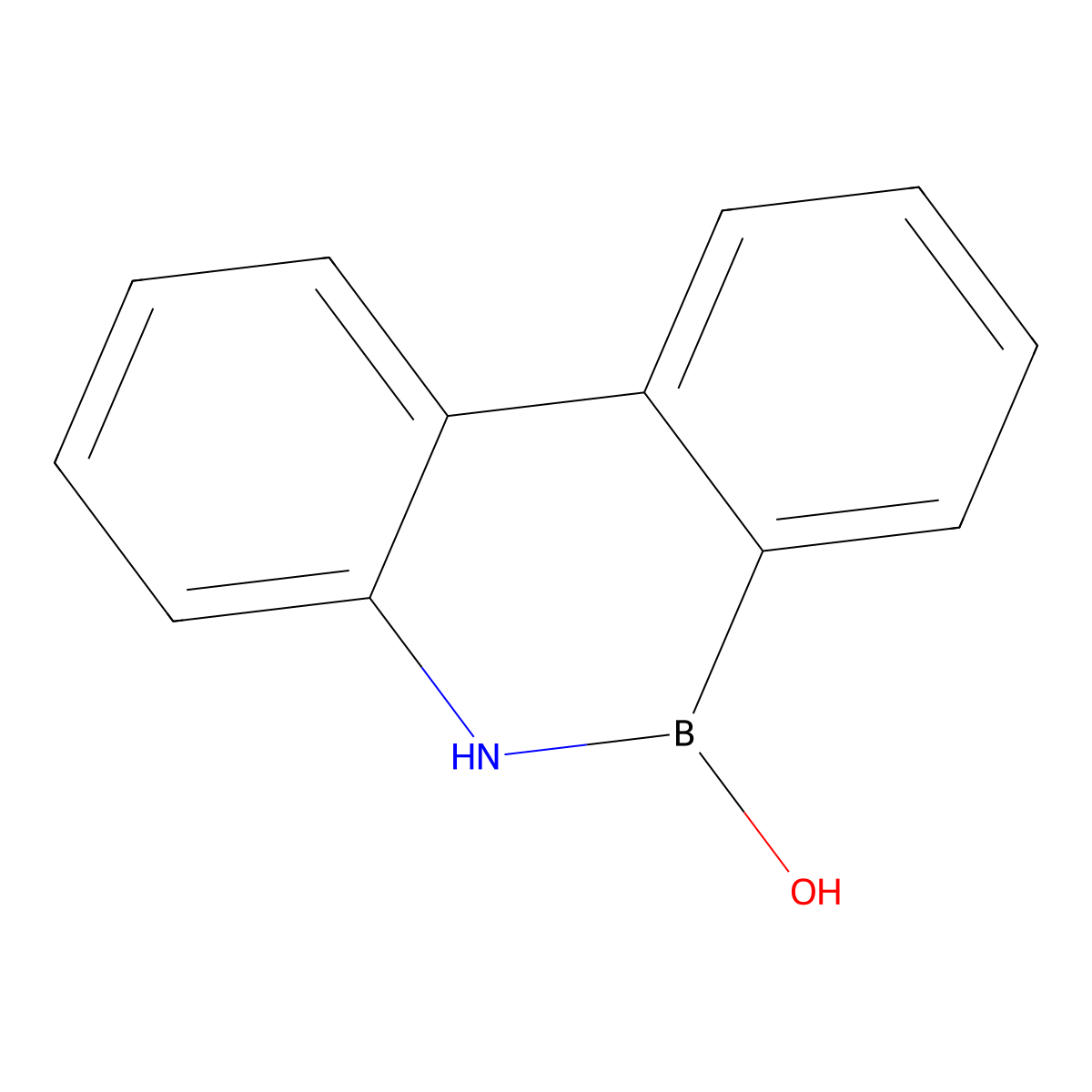 8-Aza-9-boratricyclo(8.4.0.0,2,7)tetradeca-1(14),2,4,6,10,12-hexaen-9-ol molecular structure, CAS 17012-25-8