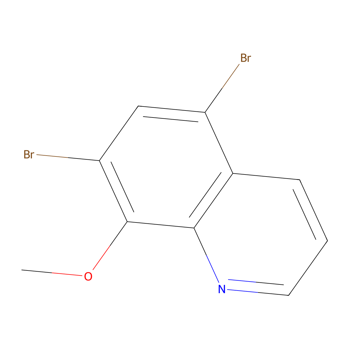 5,7-Dibromo-8-methoxyquinoline molecular structure, CAS 17012-49-6