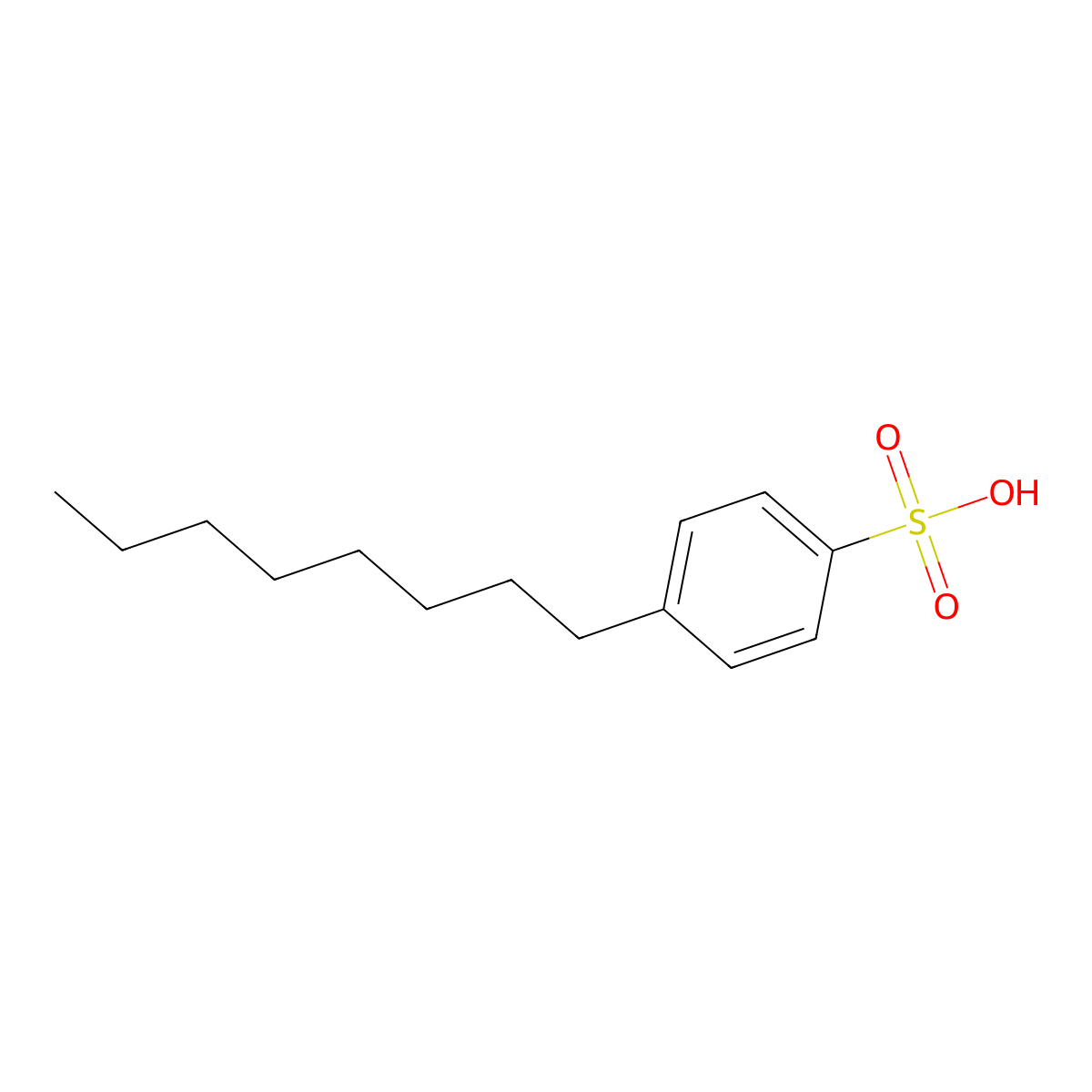 4-Octylbenzenesulfonic acid molecular structure, CAS 17012-98-5