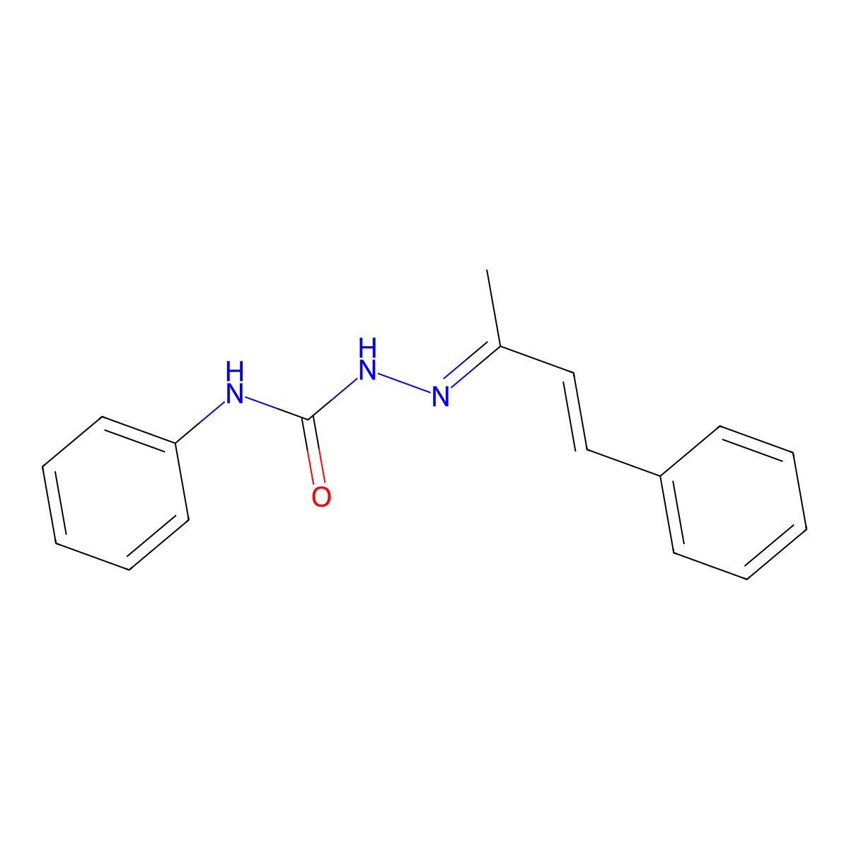 1-Phenyl-3-(4-phenylbut-3-en-2-ylideneamino)urea molecular structure, CAS 17014-34-5