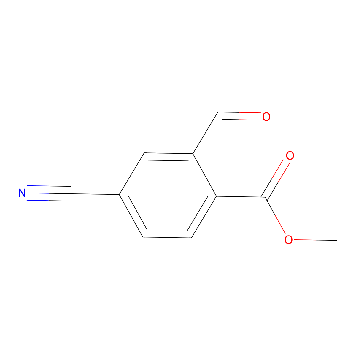 Methyl 4-cyano-2-formylbenzoate molecular structure, CAS 1701408-08-3