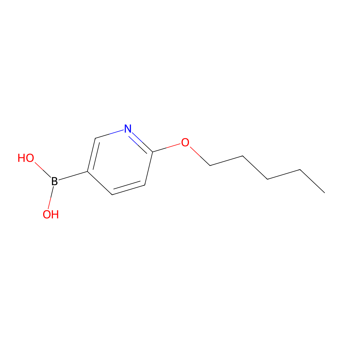[6-(Pentyloxy)pyridin-3-yl]boronic acid molecular structure, CAS 1701421-04-6