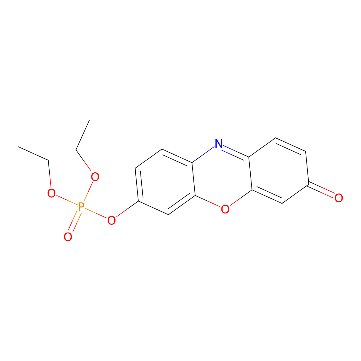 Diethyl (3-oxo-3H-phenoxazin-7-yl) phosphate molecular structure, CAS 1701428-65-0