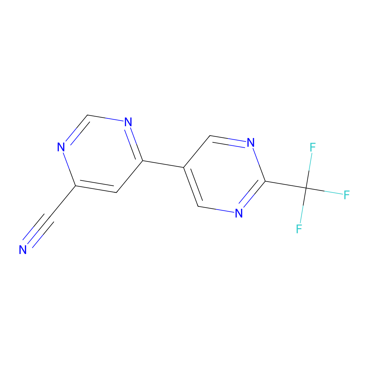 2'-(Trifluoromethyl)[4,5'-bipyrimidine]-6-carbonitrile molecular structure, CAS 1701431-51-7