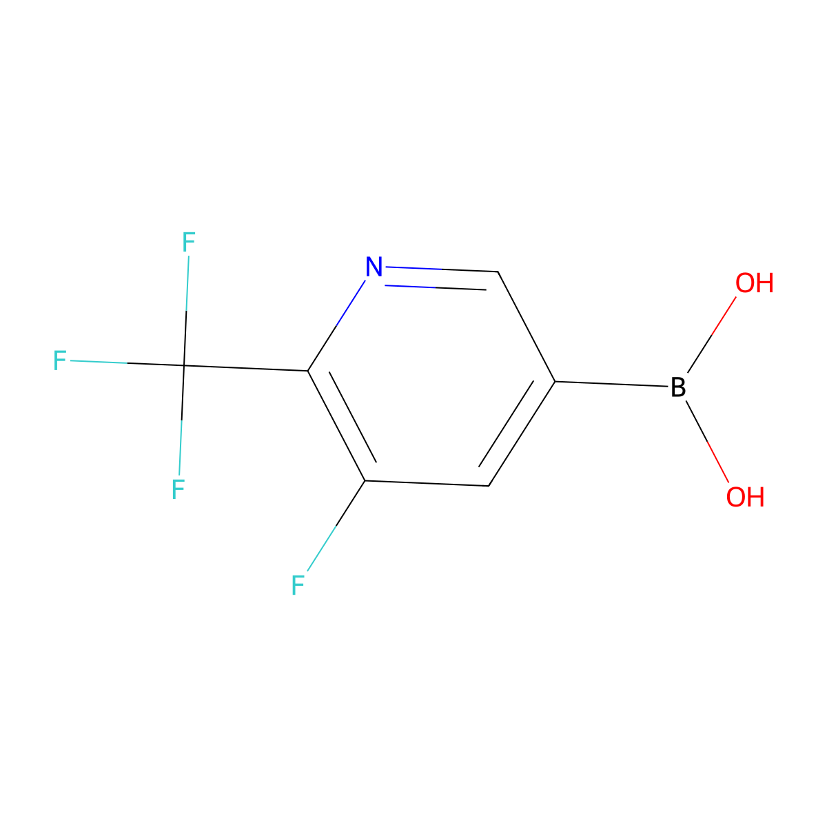 [5-Fluoro-6-(trifluoromethyl)pyridin-3-yl]boronic acid molecular structure, CAS 1701432-08-7