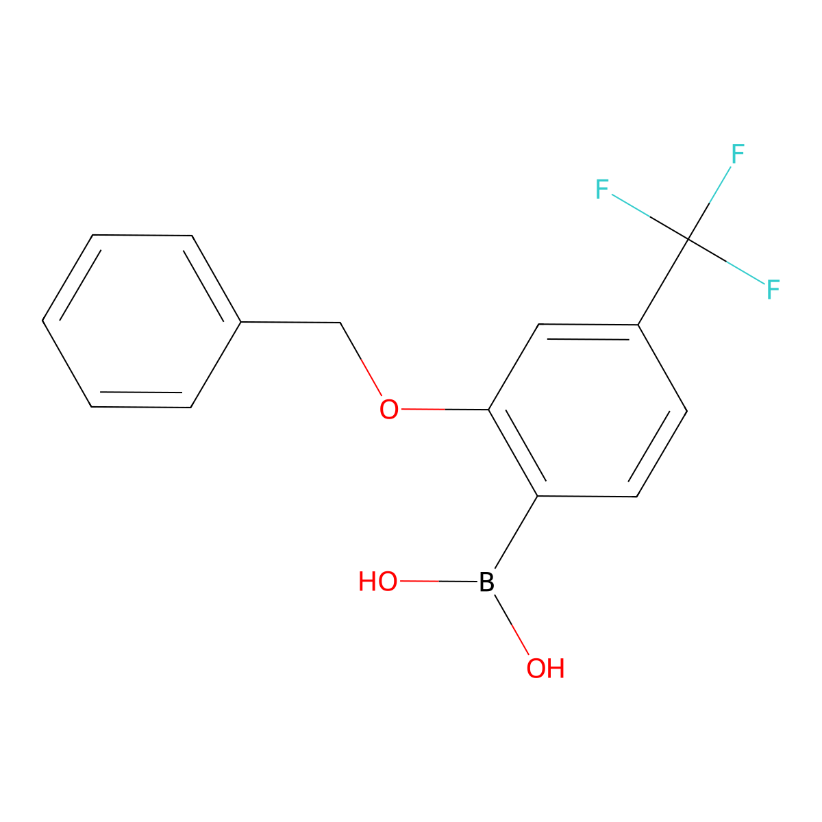 2-Benzyloxy-4-(trifluoromethyl)phenylboronic acid molecular structure, CAS 1701435-39-3