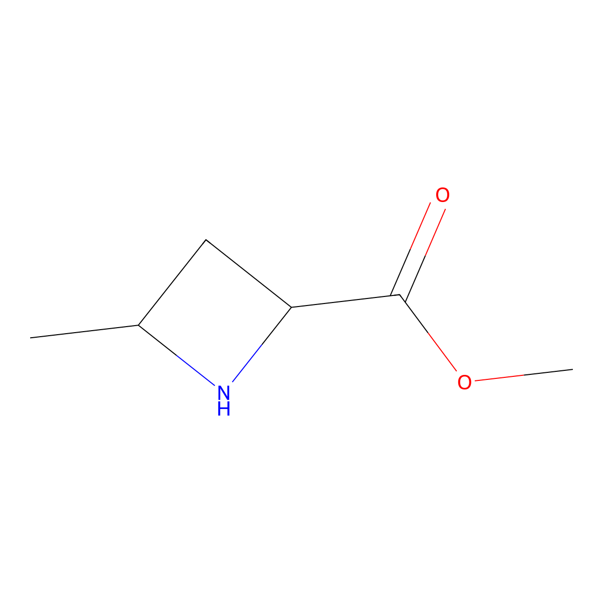 2-Azetidinecarboxylic acid, 4-methyl-, methyl ester molecular structure, CAS 1701435-53-1