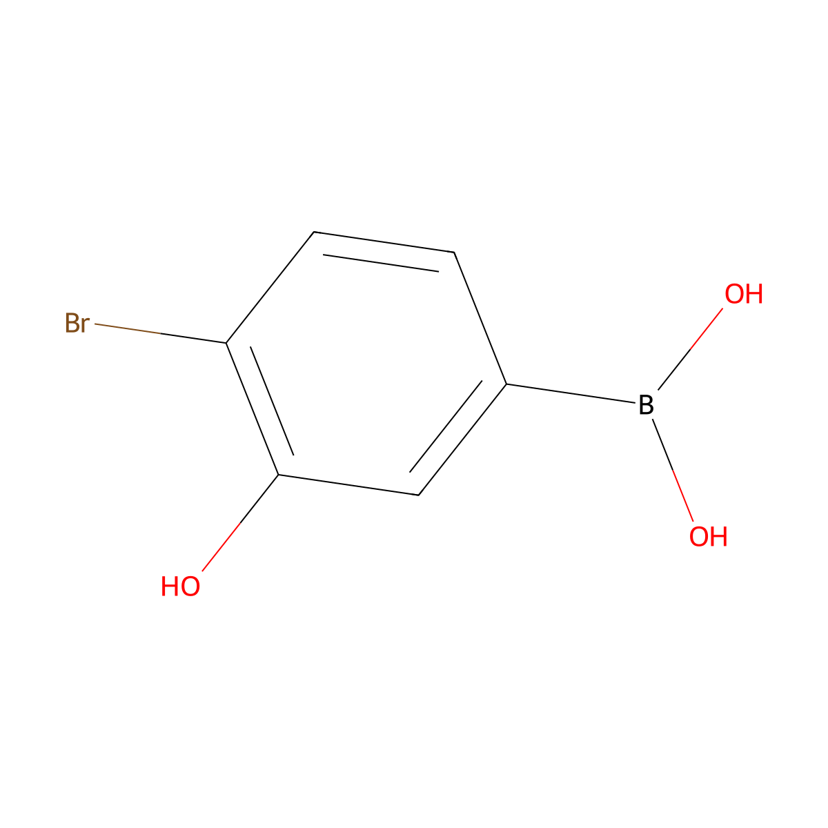 4-Bromo-3-hydroxyphenylboronic acid molecular structure, CAS 1701448-16-9