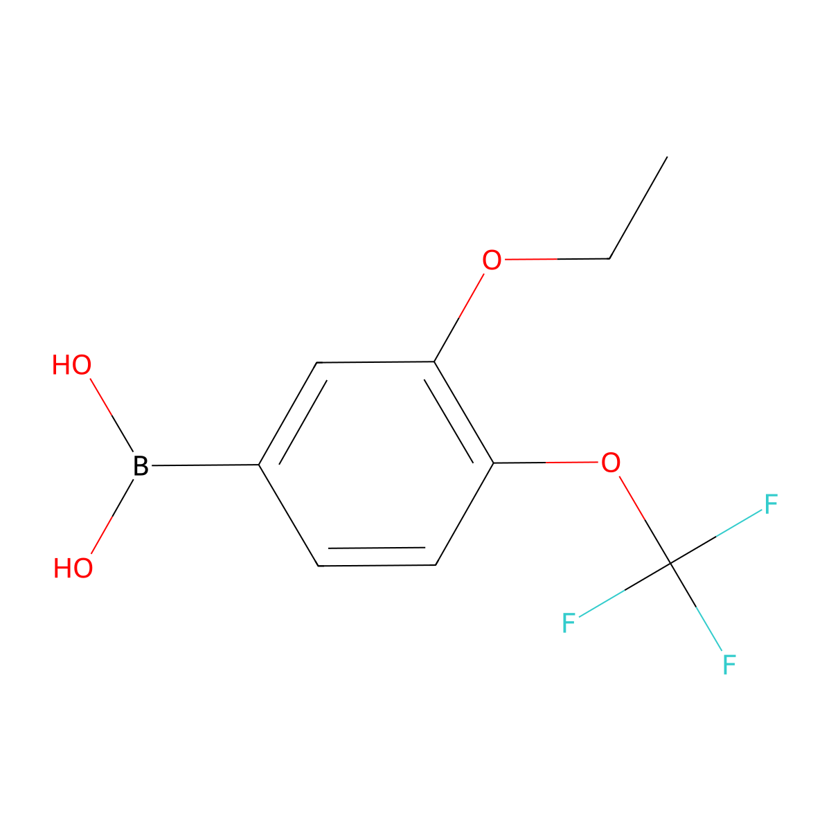 3-Ethoxy-4-(trifluoromethoxy)phenylboronic acid molecular structure, CAS 1701449-06-0