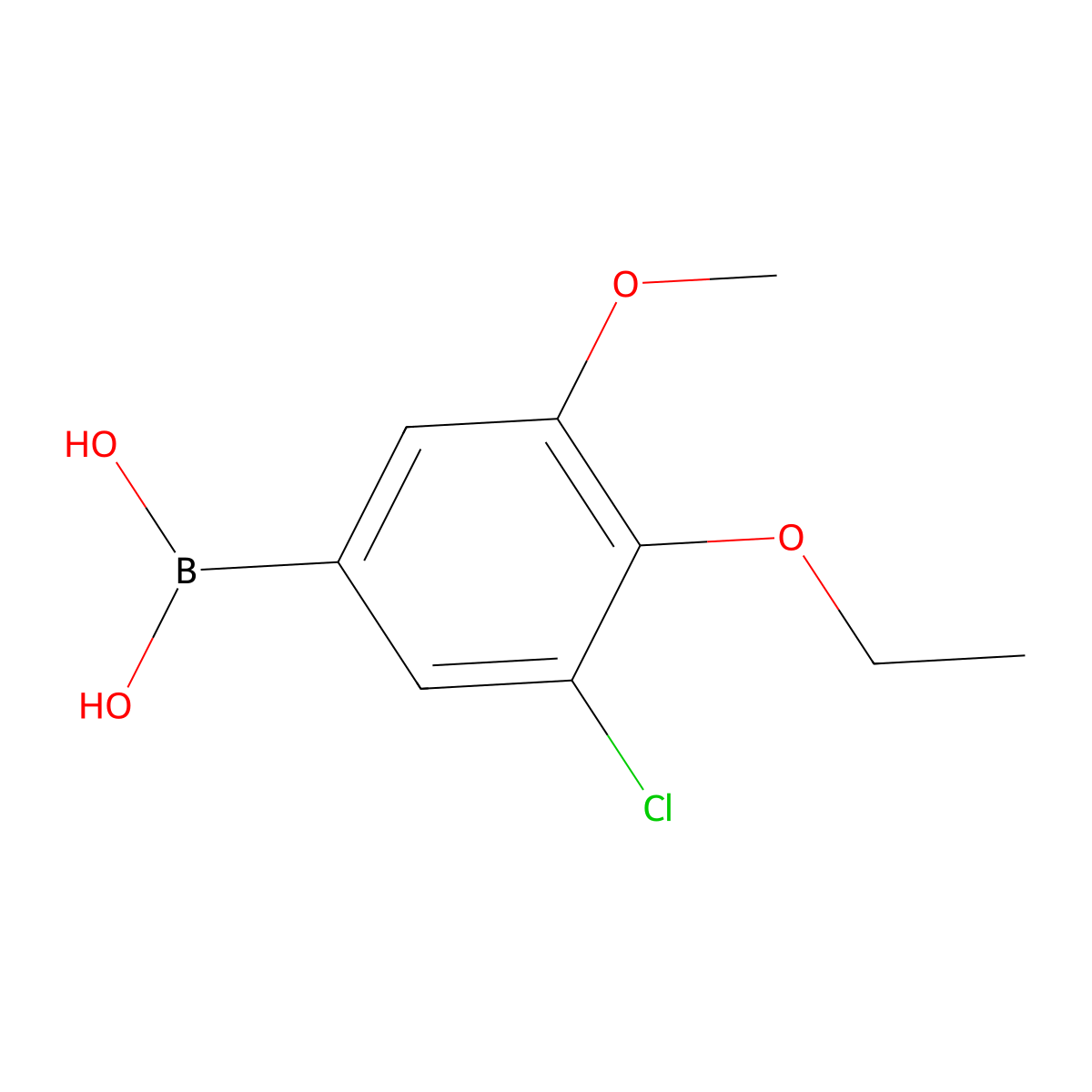 3-Chloro-4-ethoxy-5-methoxyphenylboronic acid molecular structure, CAS 1701449-09-3