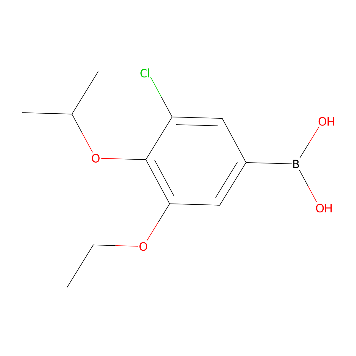 3-Chloro-5-ethoxy-4-isopropoxyphenylboronic acid molecular structure, CAS 1701449-15-1