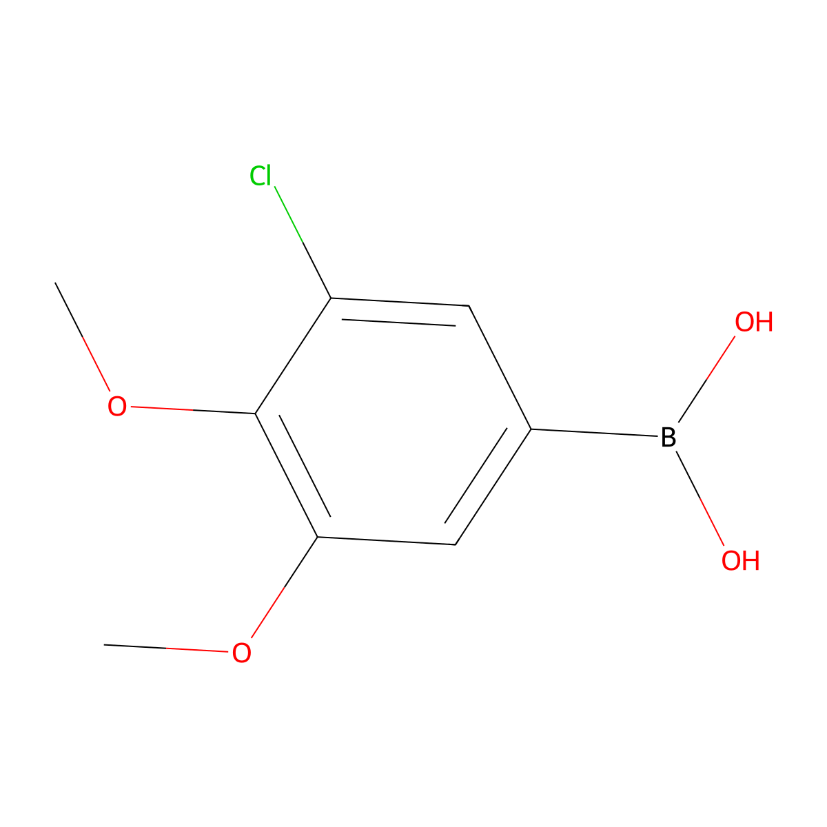 3-Chloro-4,5-dimethoxyphenylboronic acid molecular structure, CAS 1701449-18-4