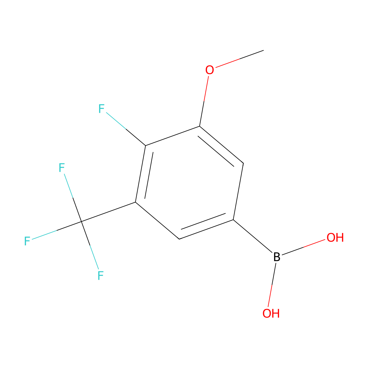 4-Fluoro-3-methoxy-5-(trifluoromethyl)phenylboronic acid molecular structure, CAS 1701449-45-7