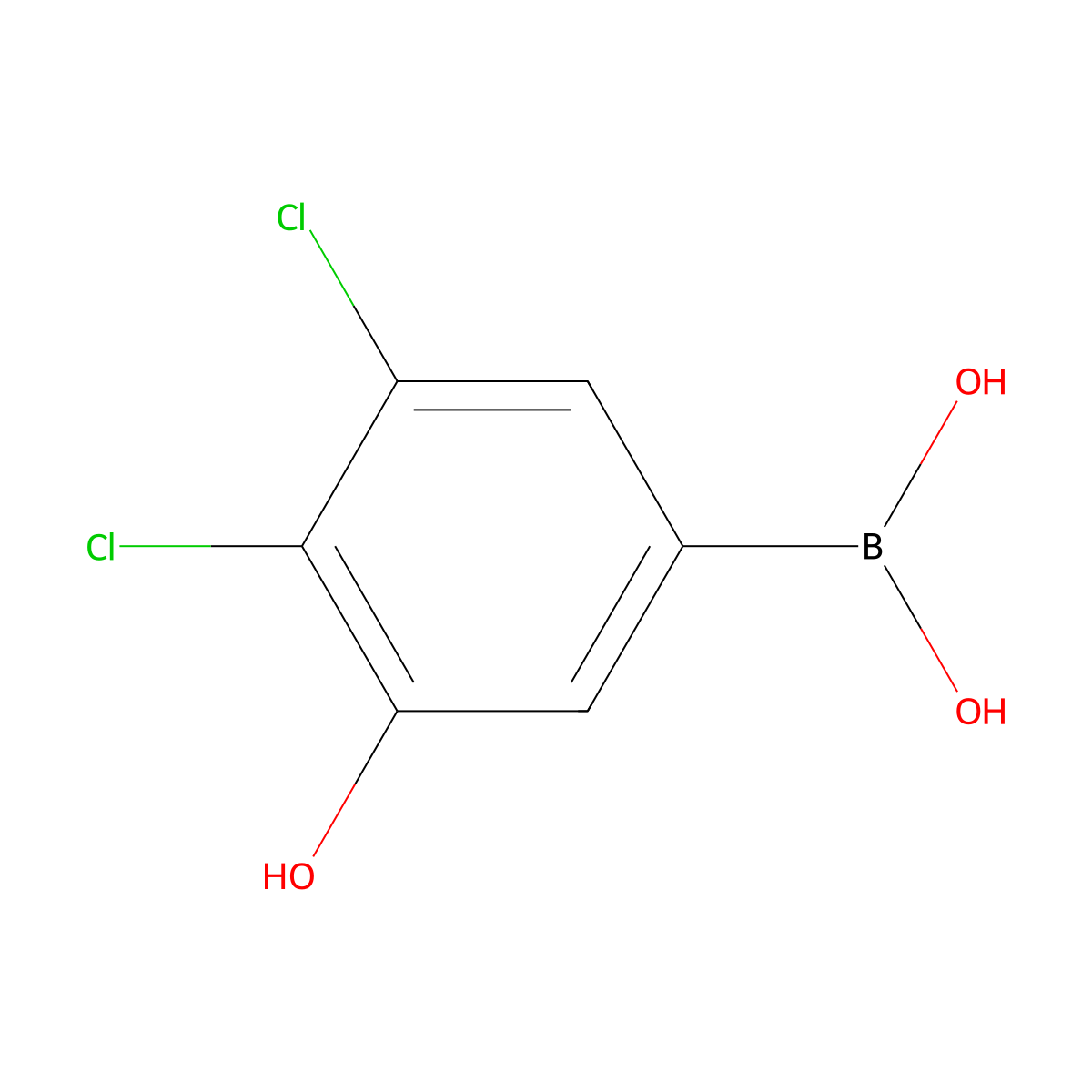 (3,4-Dichloro-5-hydroxyphenyl)boronic acid molecular structure, CAS 1701449-88-8