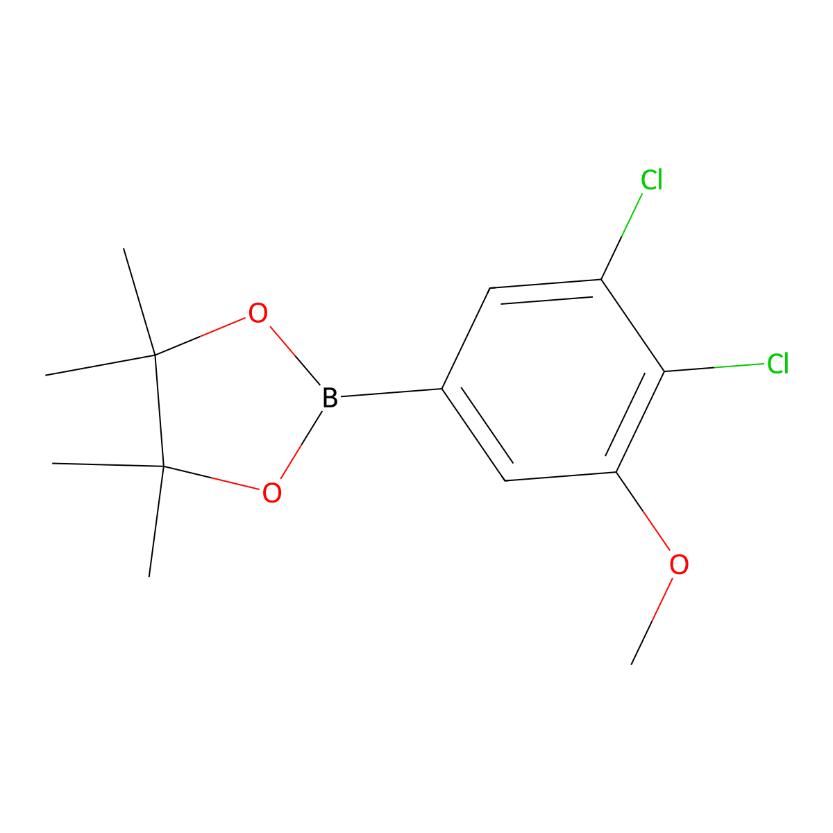 2-(3,4-Dichloro-5-methoxyphenyl)-4,4,5,5-tetramethyl-1,3,2-dioxaborolane molecular structure, CAS 1701449-89-9