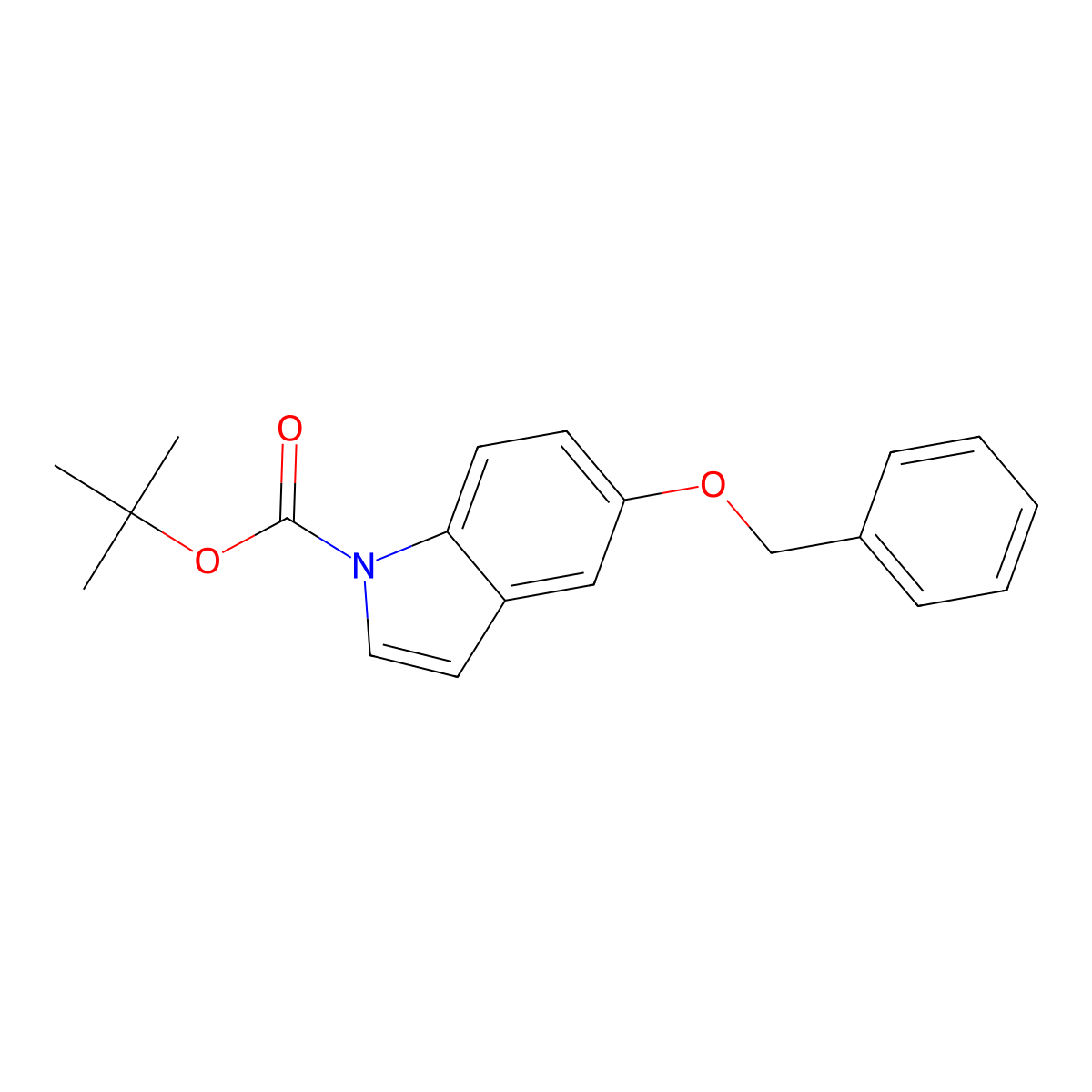 tert-Butyl 5-(benzyloxy)-1H-indole-1-carboxylate molecular structure, CAS 170147-29-2