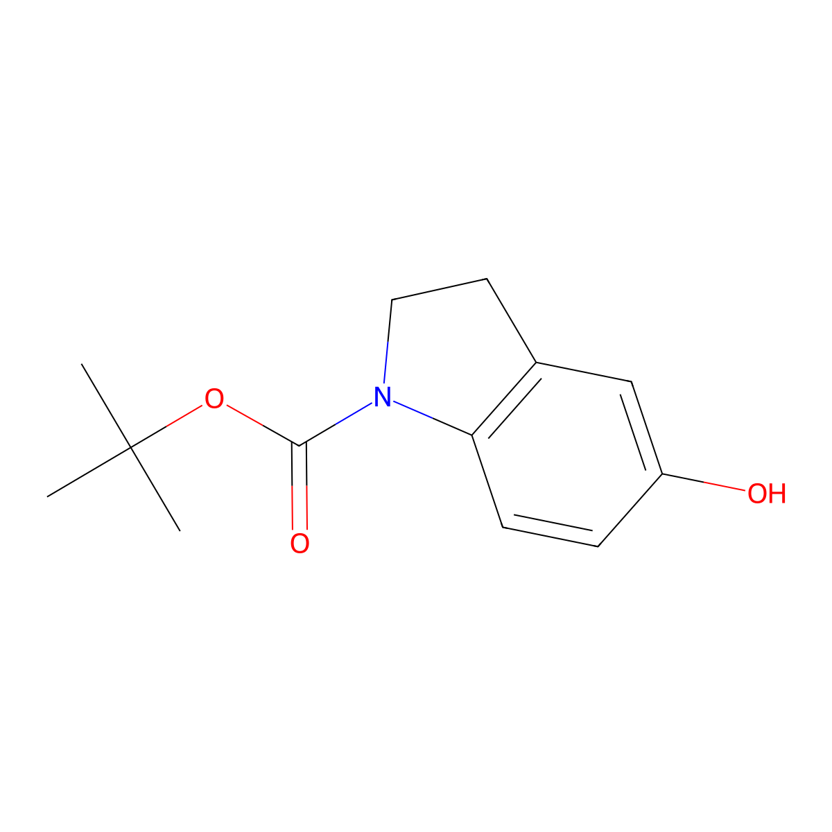 N-Boc-5-Hydroxyindoline molecular structure, CAS 170147-76-9