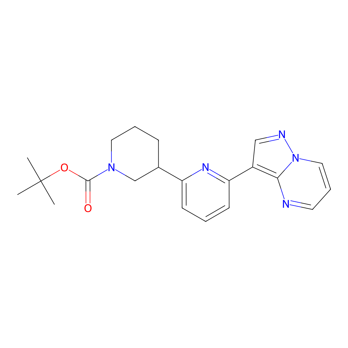 tert-Butyl 3-[6-(pyrazolo[1,5-a]pyrimidin-3-yl)pyridin-2-yl]piperidine-1-carboxylate molecular structure, CAS 1701484-68-5