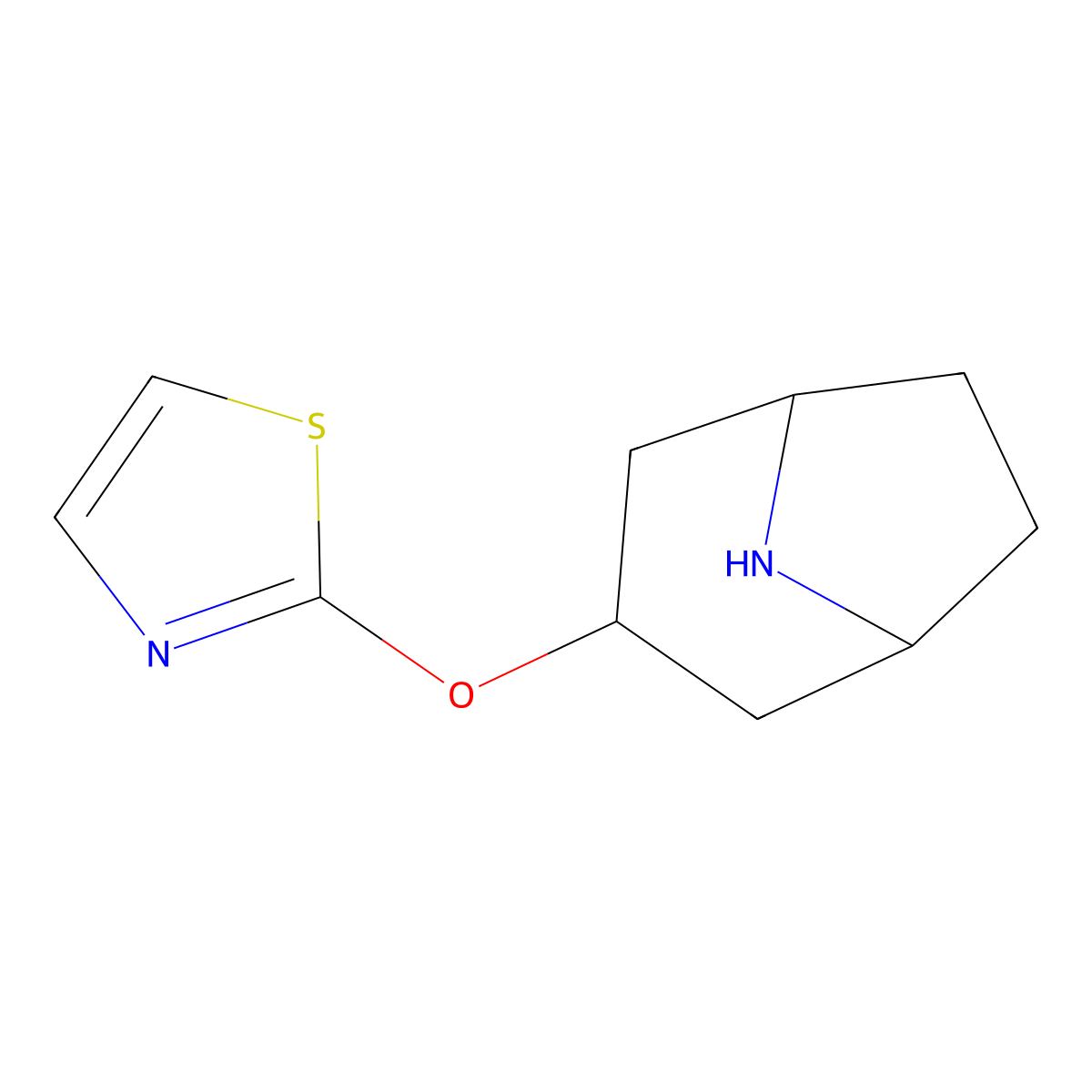 2-((8-Azabicyclo[3.2.1]octan-3-yl)oxy)thiazole molecular structure, CAS 1701490-08-5