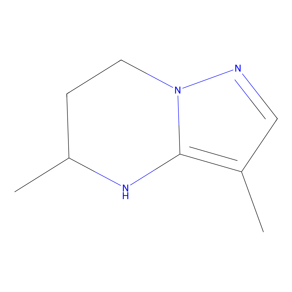3,5-dimethyl-4H,5H,6H,7H-pyrazolo[1,5-a]pyrimidine molecular structure, CAS 1701494-61-2