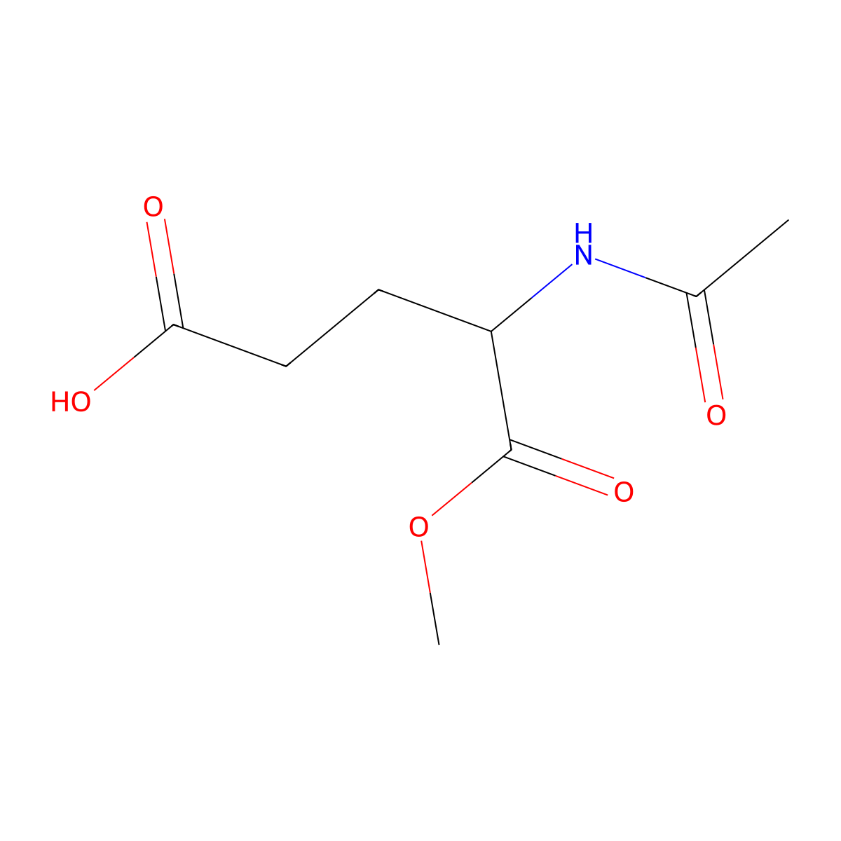 (S)-4-Acetamido-5-methoxy-5-oxopentanoic acid molecular structure, CAS 17015-15-5