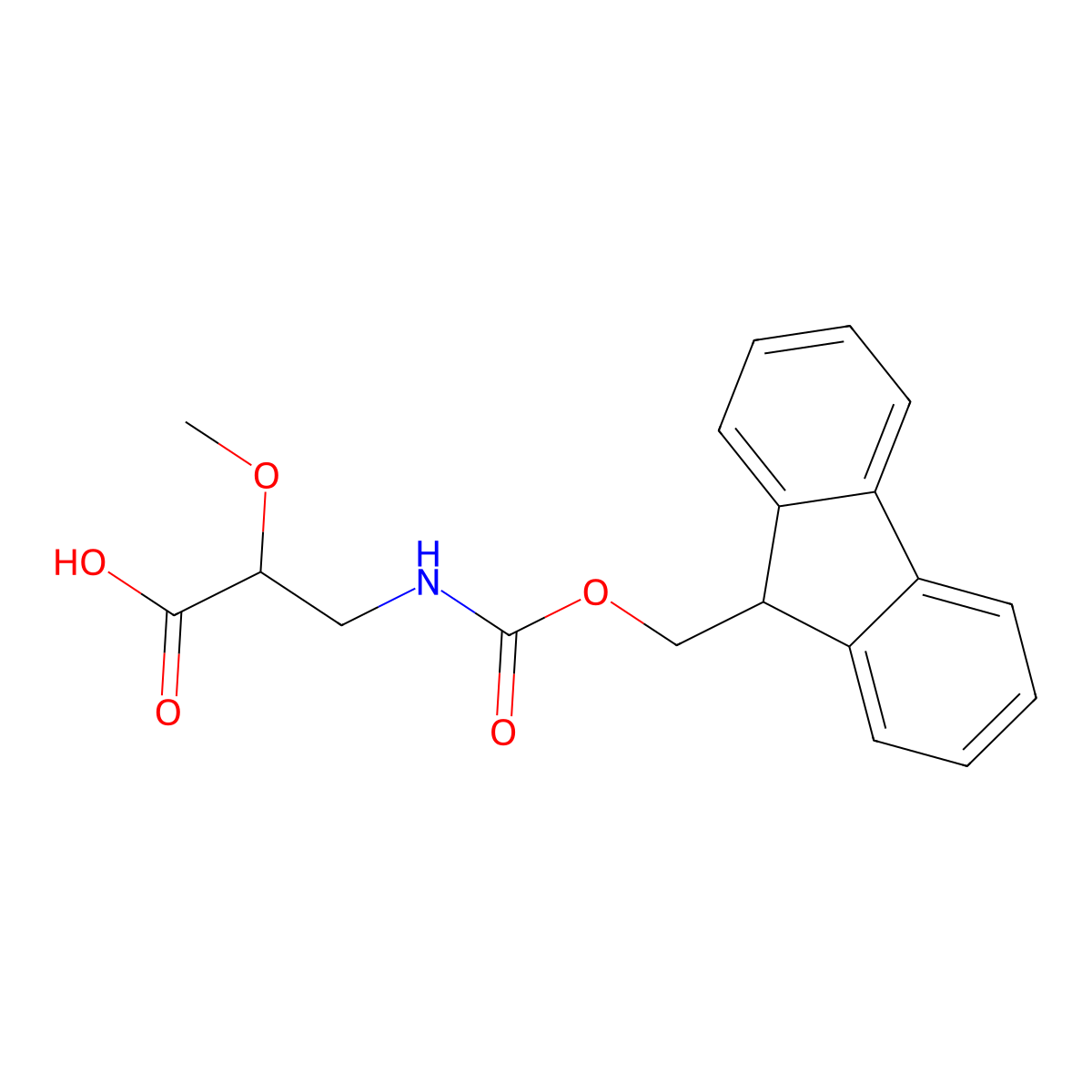 3-({[(9H-fluoren-9-yl)methoxy]carbonyl}amino)-2-methoxypropanoic acid molecular structure, CAS 1701501-40-7