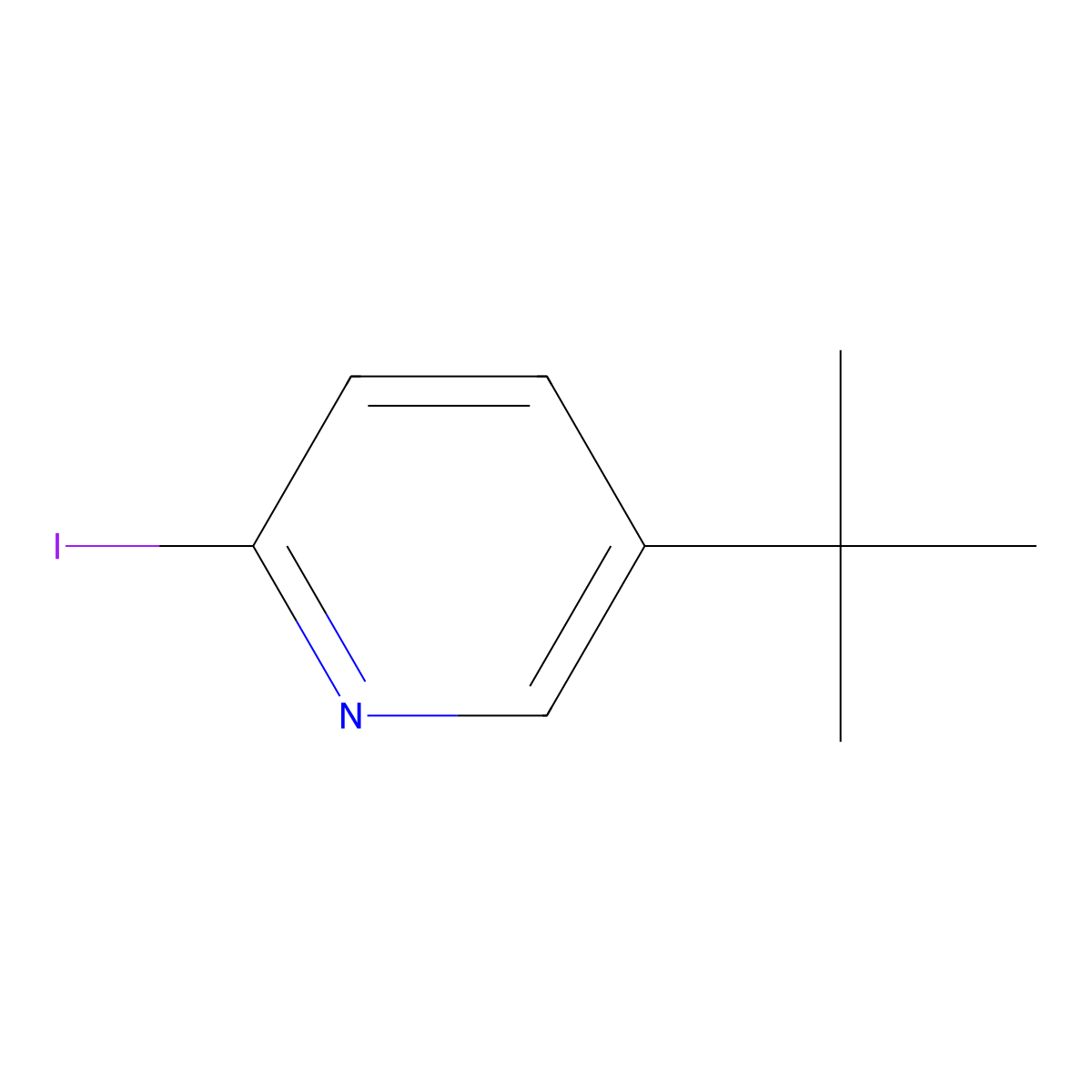 5-(tert-Butyl)-2-iodopyridine molecular structure, CAS 1701519-35-8