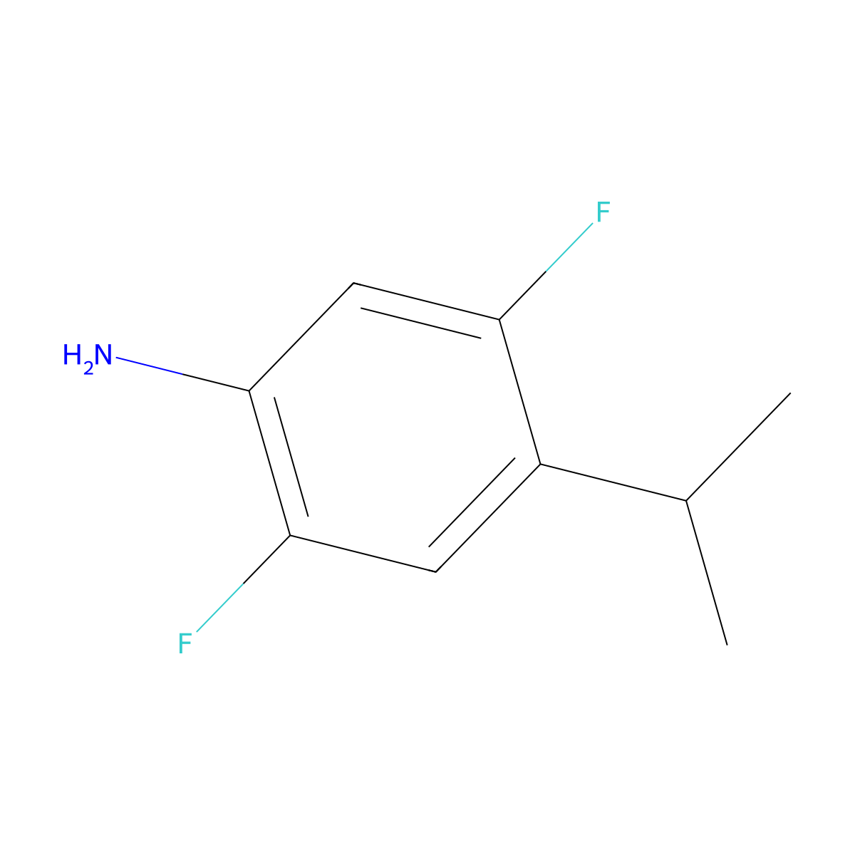 2,5-Difluoro-4-(propan-2-yl)aniline molecular structure, CAS 1701524-85-7