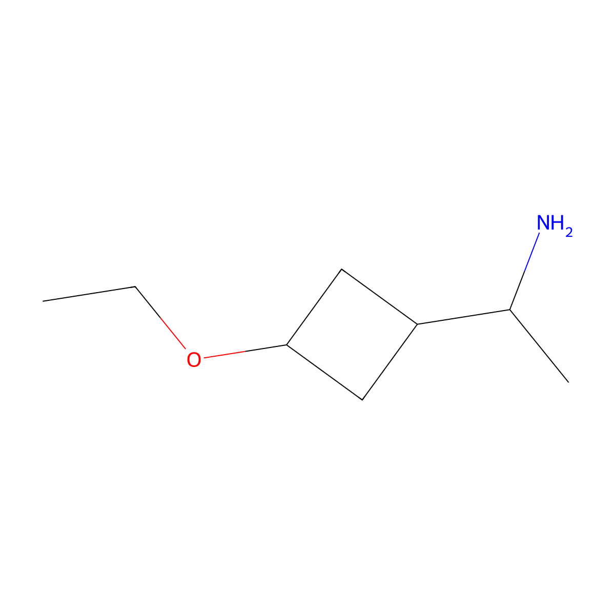 1-(3-Ethoxycyclobutyl)ethan-1-amine molecular structure, CAS 1701526-71-7