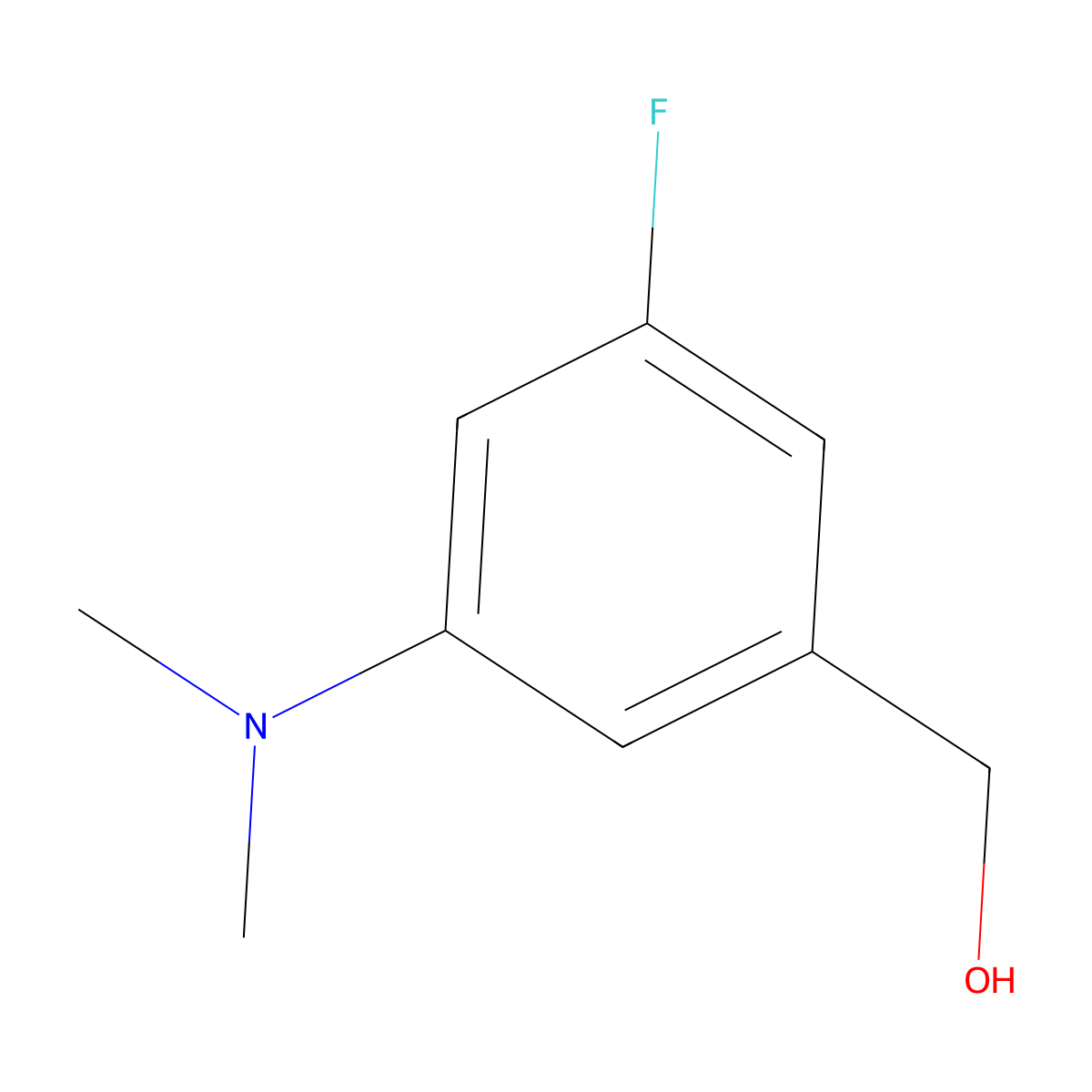 [3-(Dimethylamino)-5-fluorophenyl]methanol molecular structure, CAS 1701527-56-1
