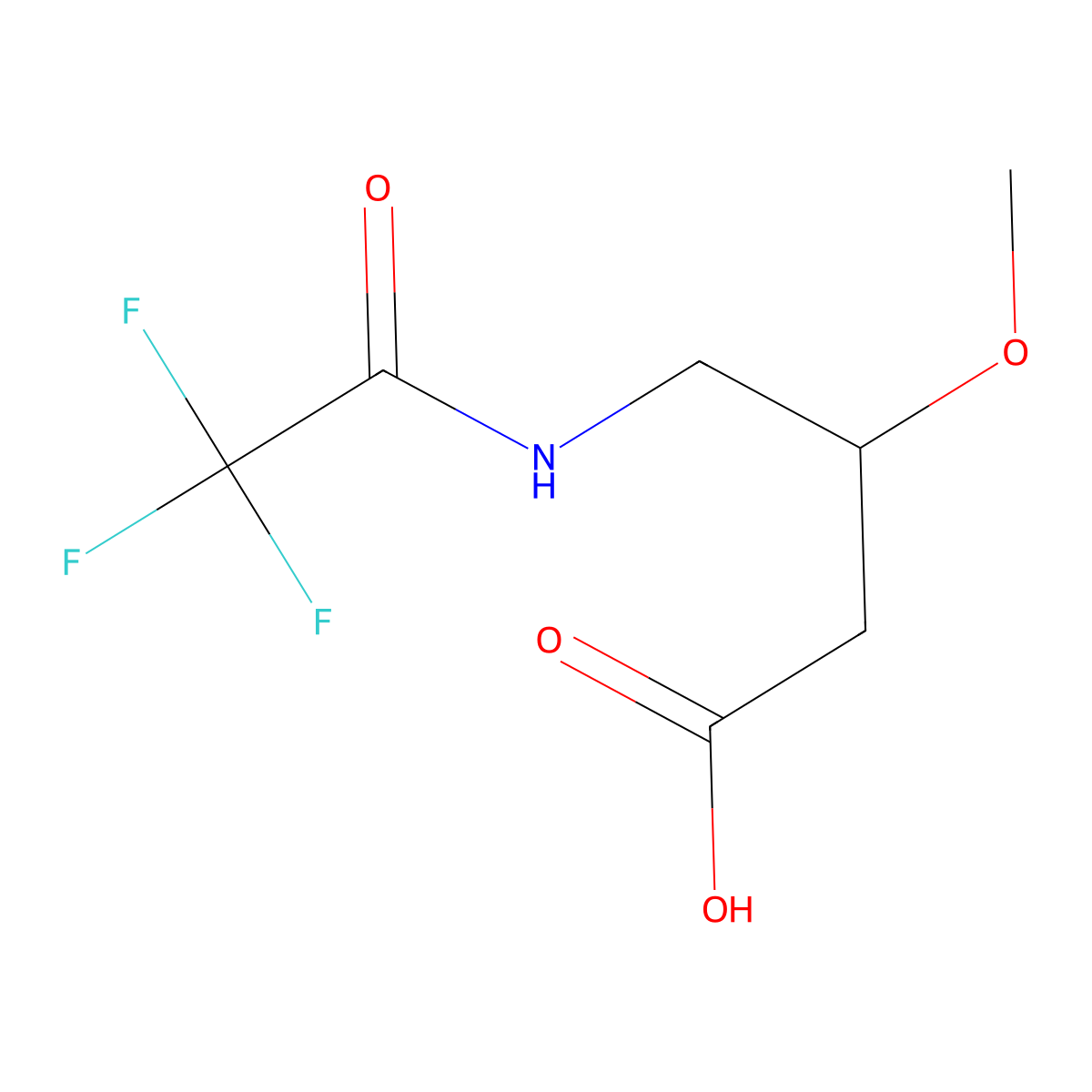 3-Methoxy-4-(trifluoroacetamido)butanoic acid molecular structure, CAS 1701530-68-8