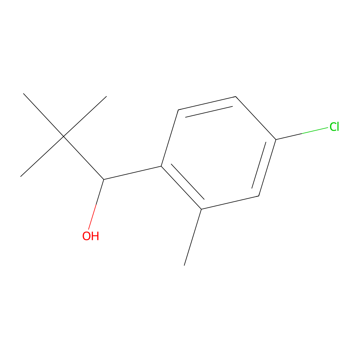 1-(4-Chloro-2-methylphenyl)-2,2-dimethylpropan-1-ol molecular structure, CAS 1701530-81-5