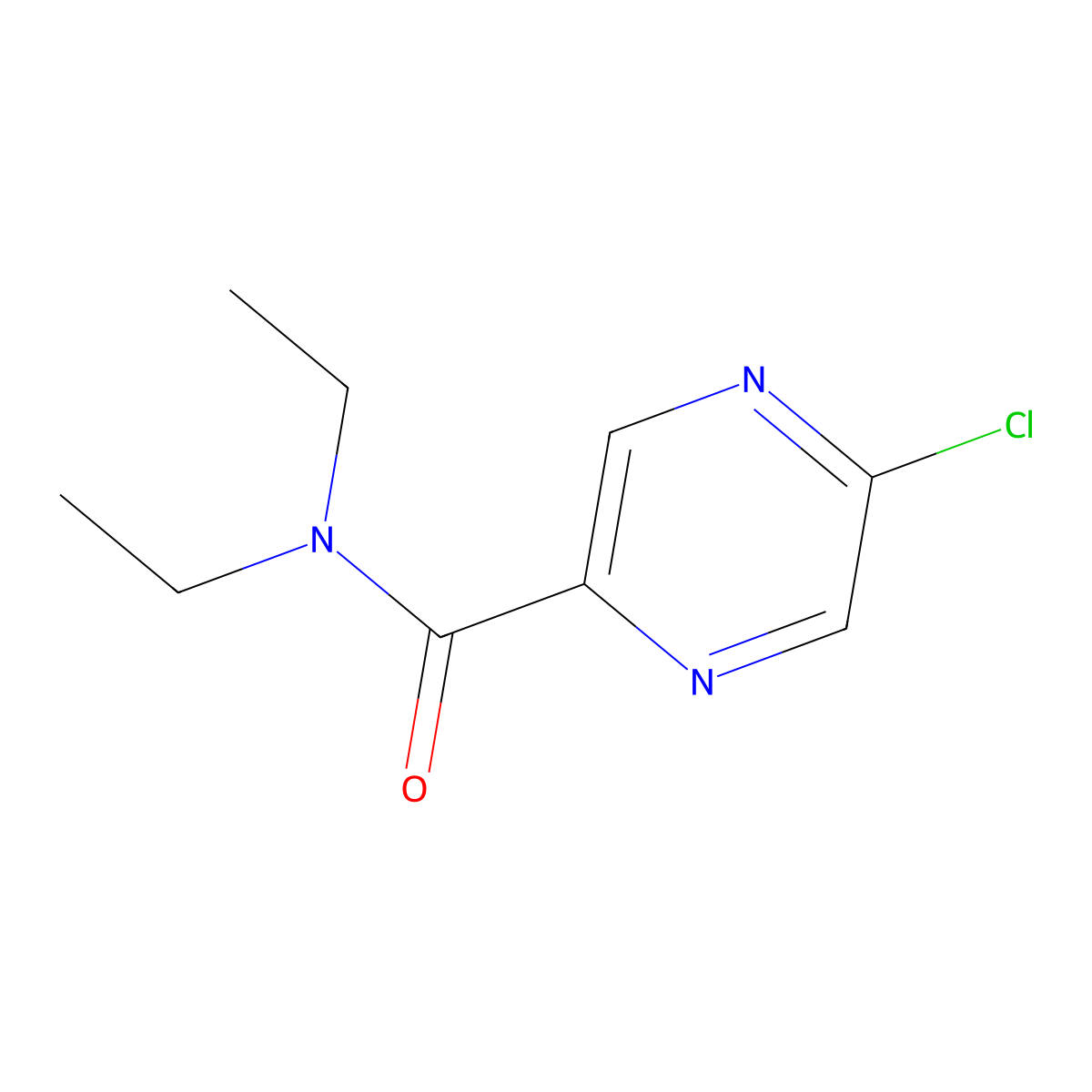 5-Chloro-pyrazine-2-carboxylic acid diethylamide molecular structure, CAS 1701532-35-5